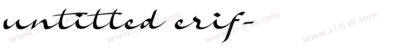 untitled erif字体转换